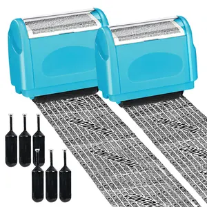 2 Pack Identity Protection Roller Stamp Identity Theft,Confidential,Privacy Roller Stamp Information Blocker and 6 Pack Refill Ink for ID Account Data Address Security,Home & Office,Work Accessories#SummerWins