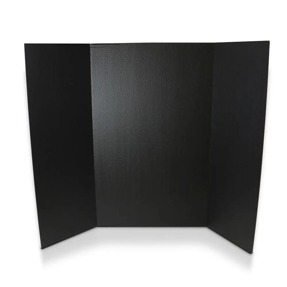 36” x 48” Project Boards for Presentations, Science Fair, School Projects, Event Displays and Trifold Picture Board, Proudly Made in USA - Black - 4 Pack