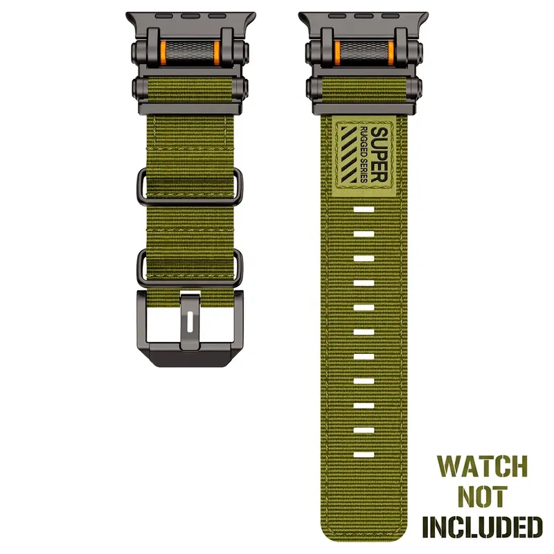 Nylon Sport Band for Apple Watch Ultra 3/2/1 -Military-Grade Durable & Sweatproof withStainless Steel Connector- Fits Series 11-3/SE(42mm/44mm/45mm/46mm/49mm) - Smartwatch Accessory Band - (Watch Not Included)