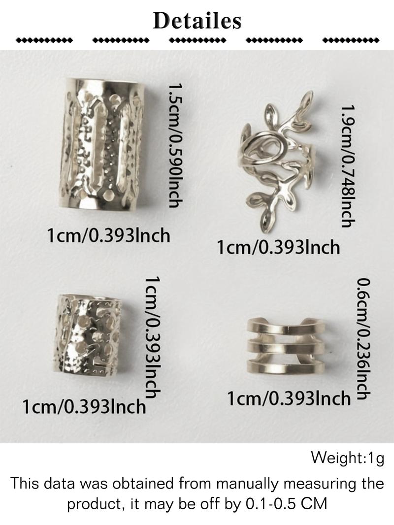 Hair Jewelry for Braids Accessories,Pirate Costume Women Accessories, Hair Beads for Braids, Gold Silver Hair Accessories, Braids Rings Cuffs Clips for Dreadlock Accessories Dreadlock Beads Metal Hair Clips Decoration