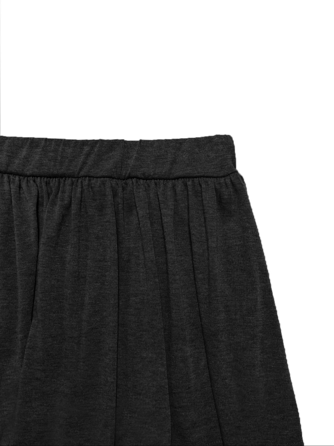 Women's Solid Color Top & Skort, Casual Fashion Cozy Round Neck Short Sleeve Tee & Skirt for Daily Outdoor Wear, Ladies Outfits for Summer