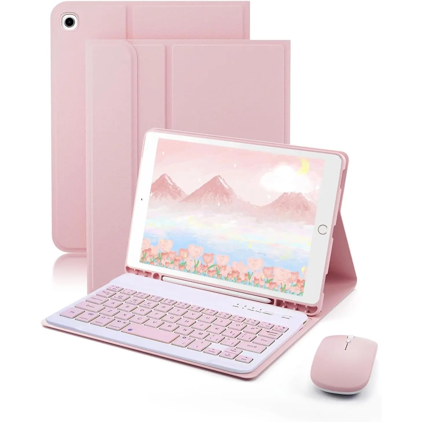 Keyboard Case for iPad mini 5 & Mini 4 7.9 inch - with  and Magnetically Keyboard, Case with Pencil Holder for iPad mini 5th / 4th Generation, Auto Sleep/Wake,