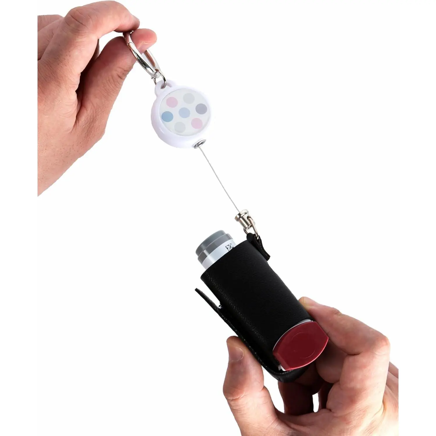 Inhaler Case with Retractable Key Chain, Quick Access Inhalers for Outdoor Use (Asthma Inhaler Not Included)