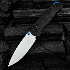 535-3 Bugout knife pocket knife CPM-S90V Premium Stainless Steel Blade Black Carbon Fiber Handle folding knife Outdoor  Hiking self defense Knife tactical knife Camping Fishing Tools  EDC Knife