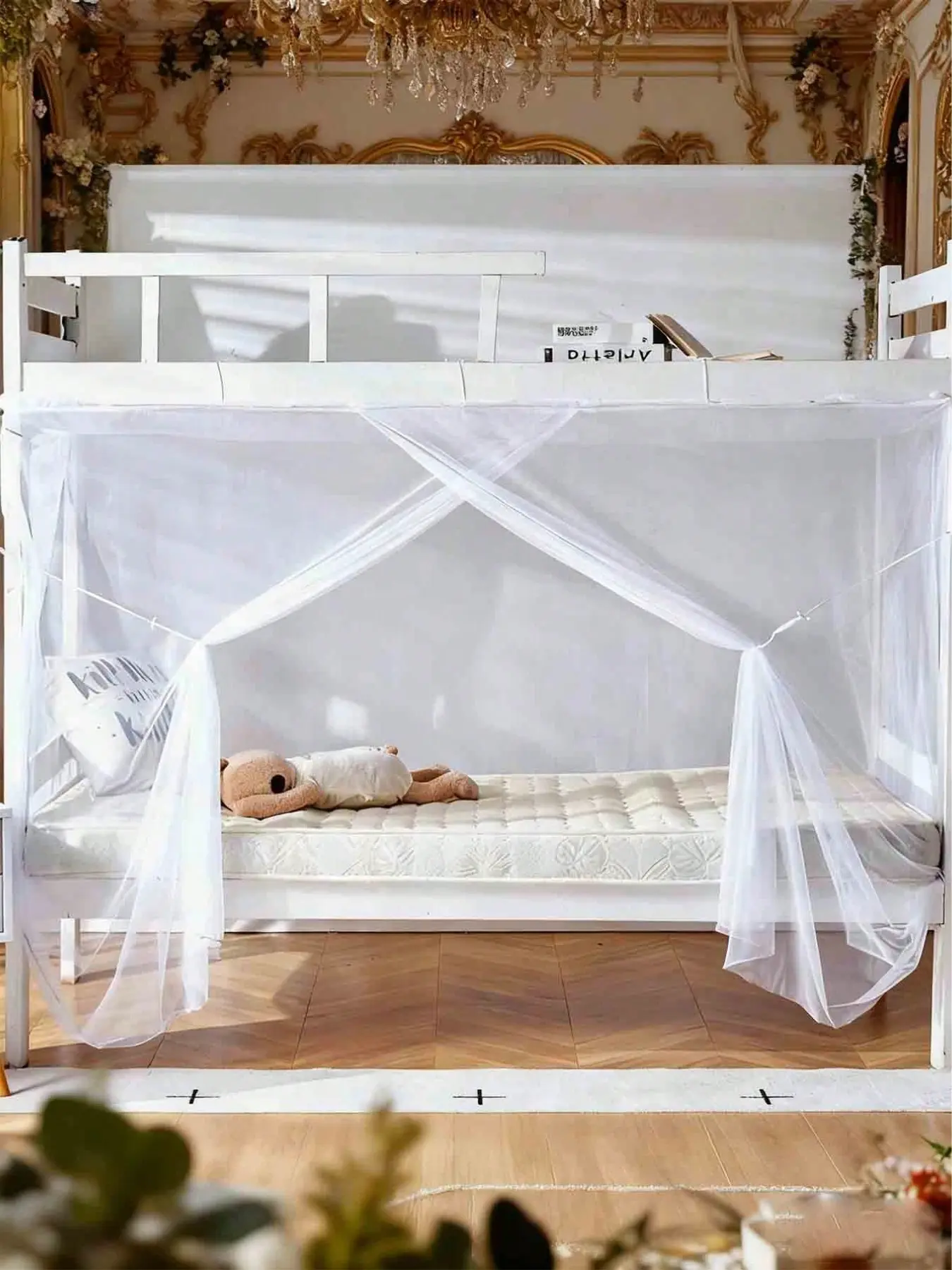 1pc Mosquito Net for Student Dorms, Upper and Lower Bunks, Encrypted 1m2 Single Bed, Home Use, Old Style New Design, No Installation Needed