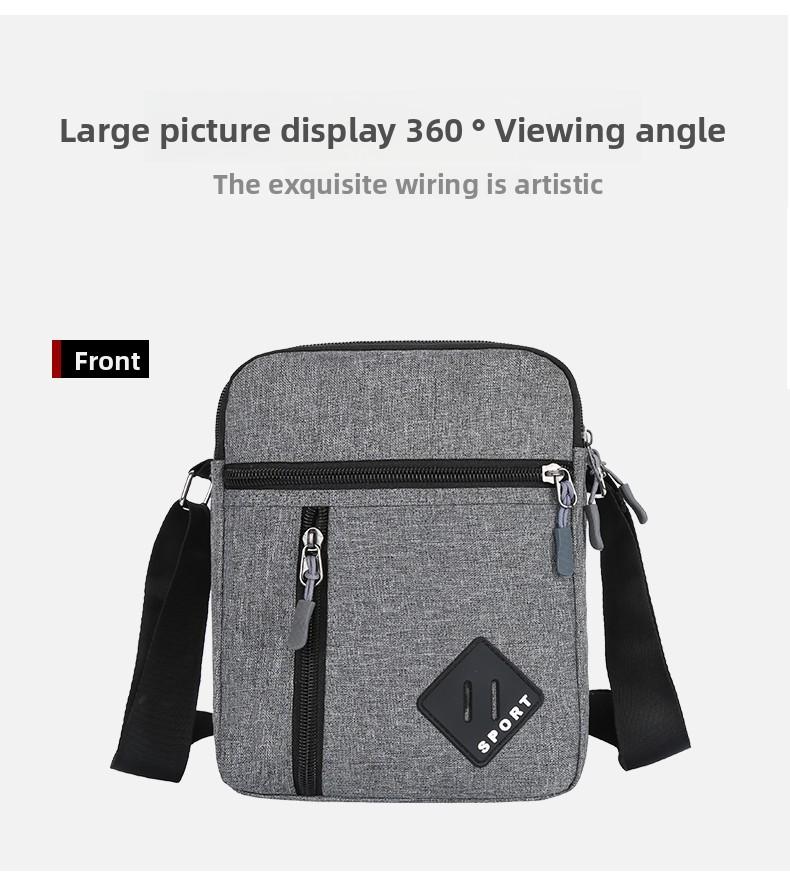 Casual Business Men Messenger Bag Version Simple Oxford Cloth Cross Body Shoulder Bag for Male Daily Use, Work, Travel Outdoors