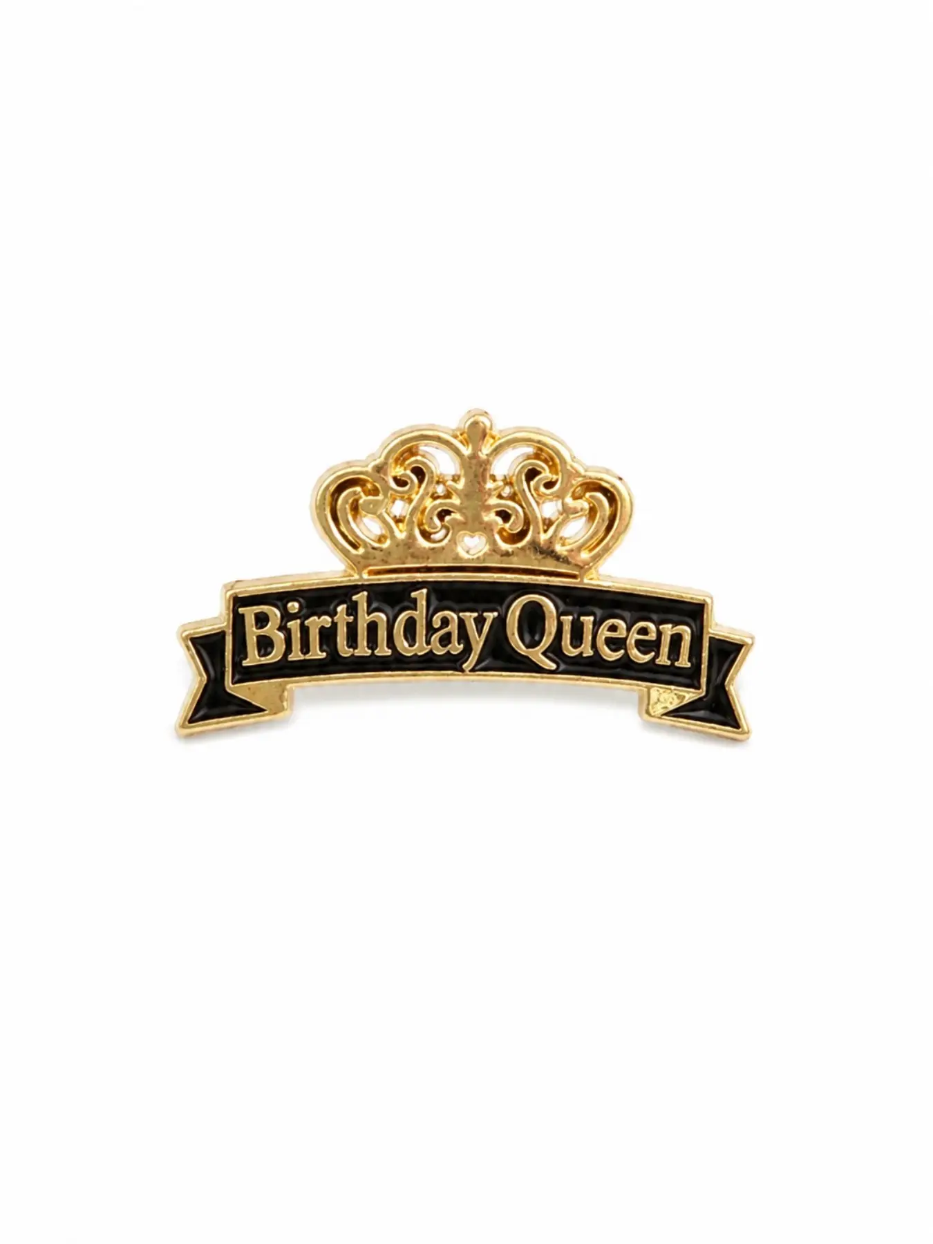Birthday Queen Crown Brooch, Alloy Brooch Pin, Enamel Birthday Party Accessory, Elegant Pin for, Perfect Gift for Special Occasions