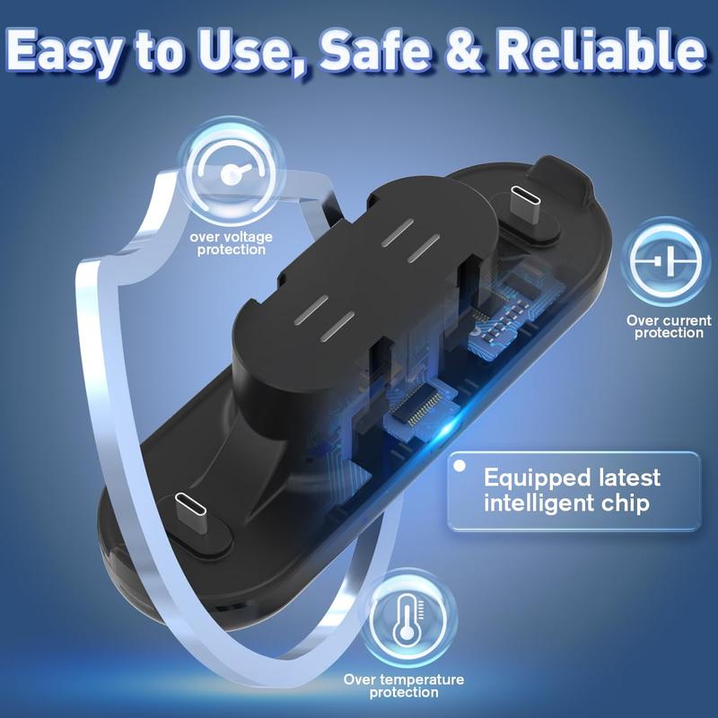 Controller Charger for Joy con , Dock, 6 in 1 Controllers Charge Dock Station Compatible /Pro Controller with Charger & Controller Charger for Joy con , Dock, 6 in 1 Controllers Charge Dock Station Compatible /Pro Controller with Charger &