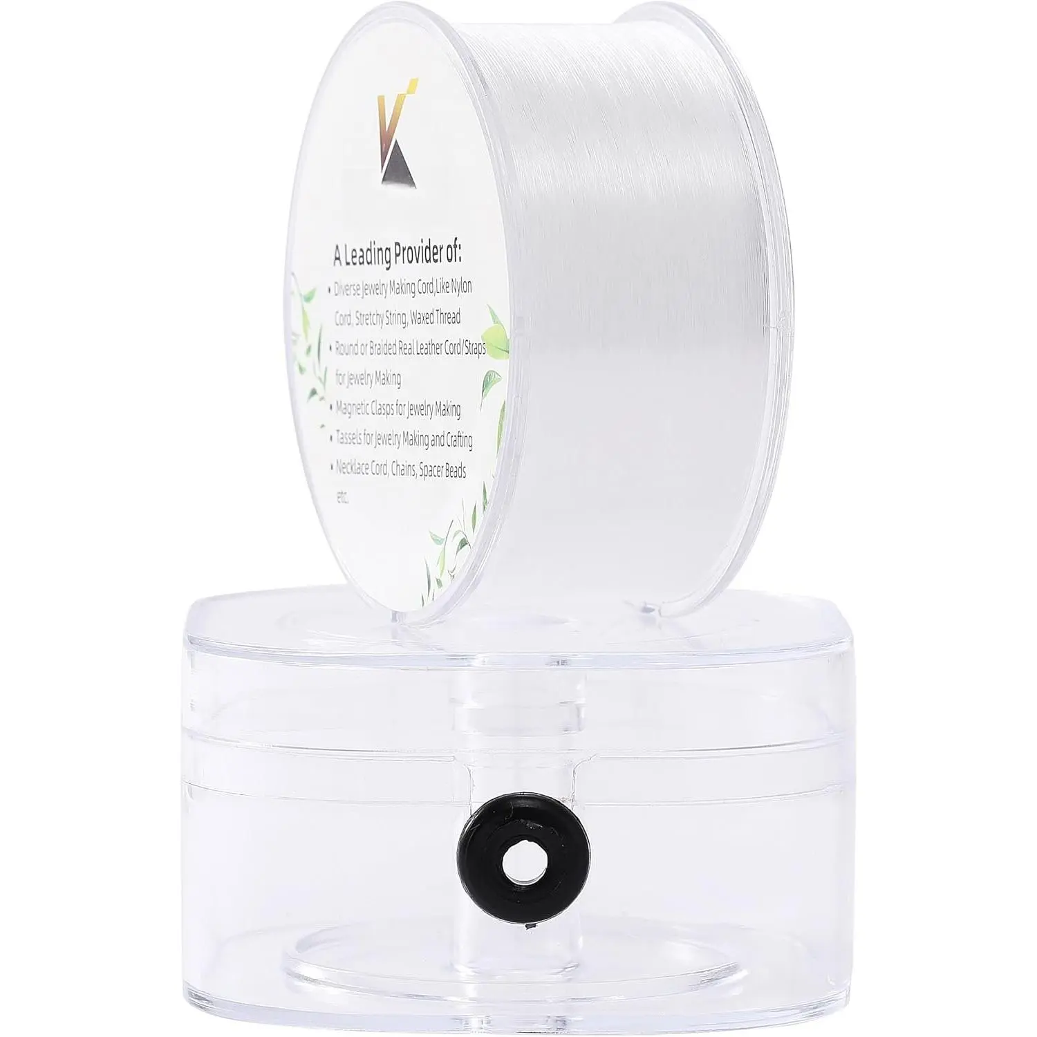 Clear Monofilament Fishing Line, 0.2mm 408 Yards, Invisible String | With Dispensor, 7.5lb line for  ornaments, balloon garlands, suncatchers, beading,  and party decor