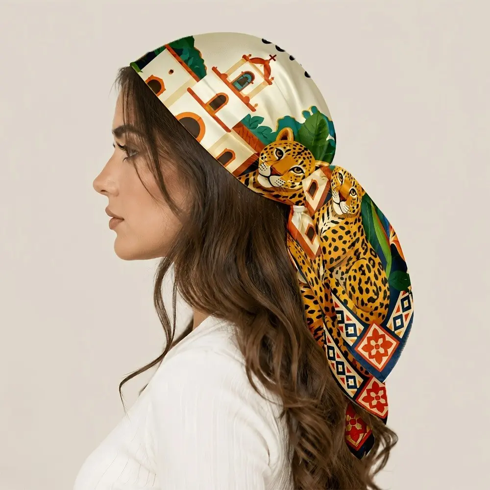 Colombian Style Scarf, Ethnic Tropical Design, Hair Accessory, Shawl, Travel Essential, High Aesthetic, Personalized, All Seasons