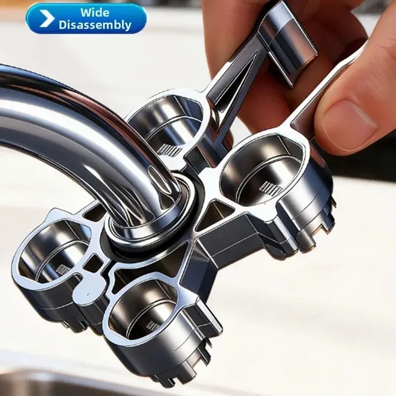 12 in 1 Faucet Aerator Wrench, Multi-function Tap Aerator Removal Tool for Plumbing Repair