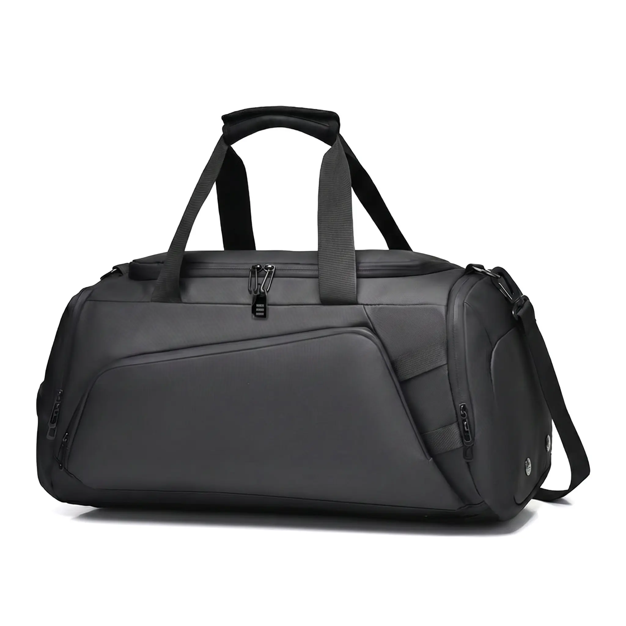 Men Gym Bag Wet Dry Separation 36 55L Large Capacity Travel Duffel Breathable Waterproof Oxford Fabric Ultra Light Expandable Packable Handheld Shoulder Sports Training Unisex