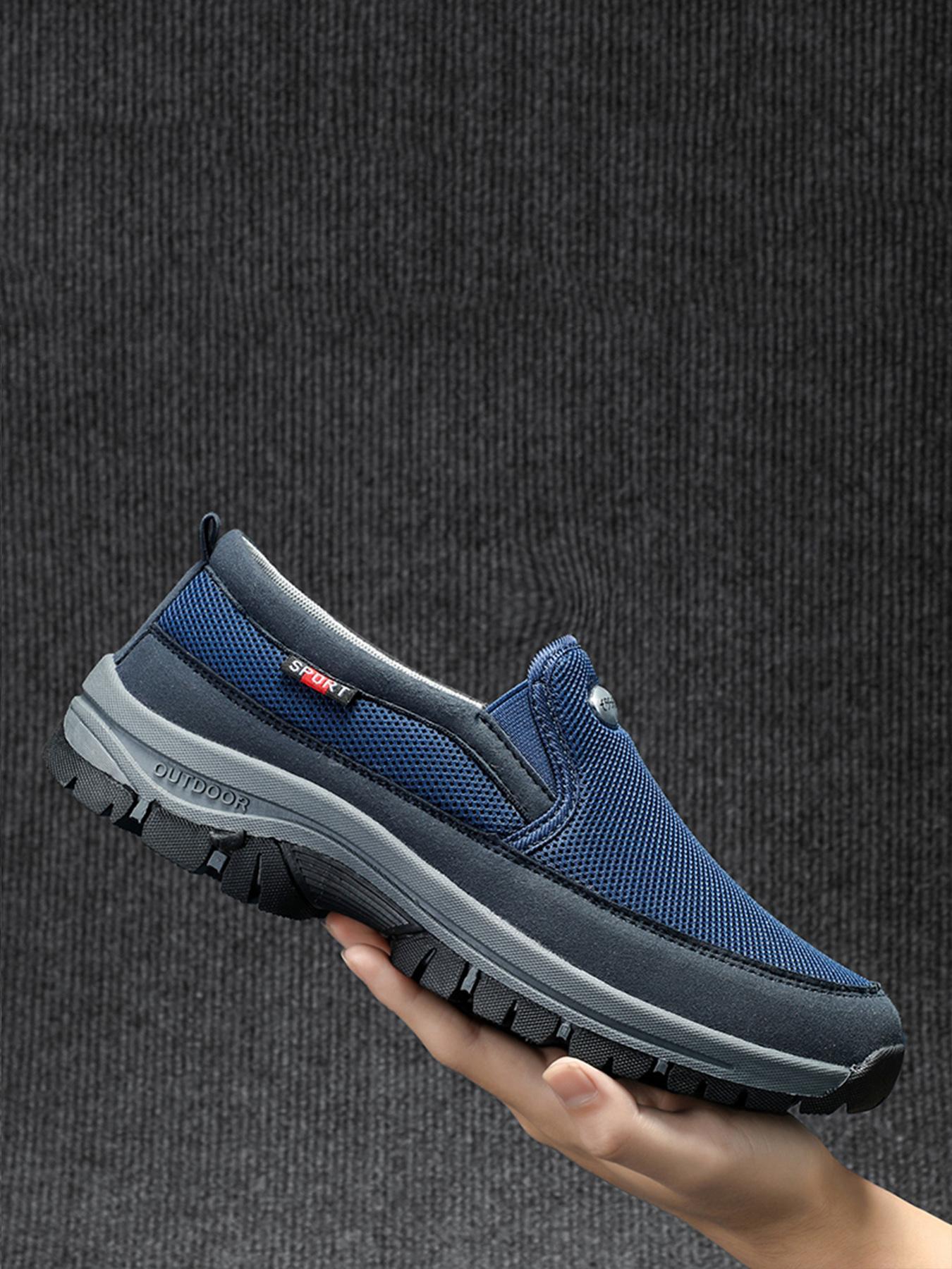 Men's Casual Sporty Slip on Round Toe Sneakers, 1 Pair Trendy Breathable Comfortable Sports Running Shoes, Fashionable Sneakers for Daily Wear, Walking Running Shoes