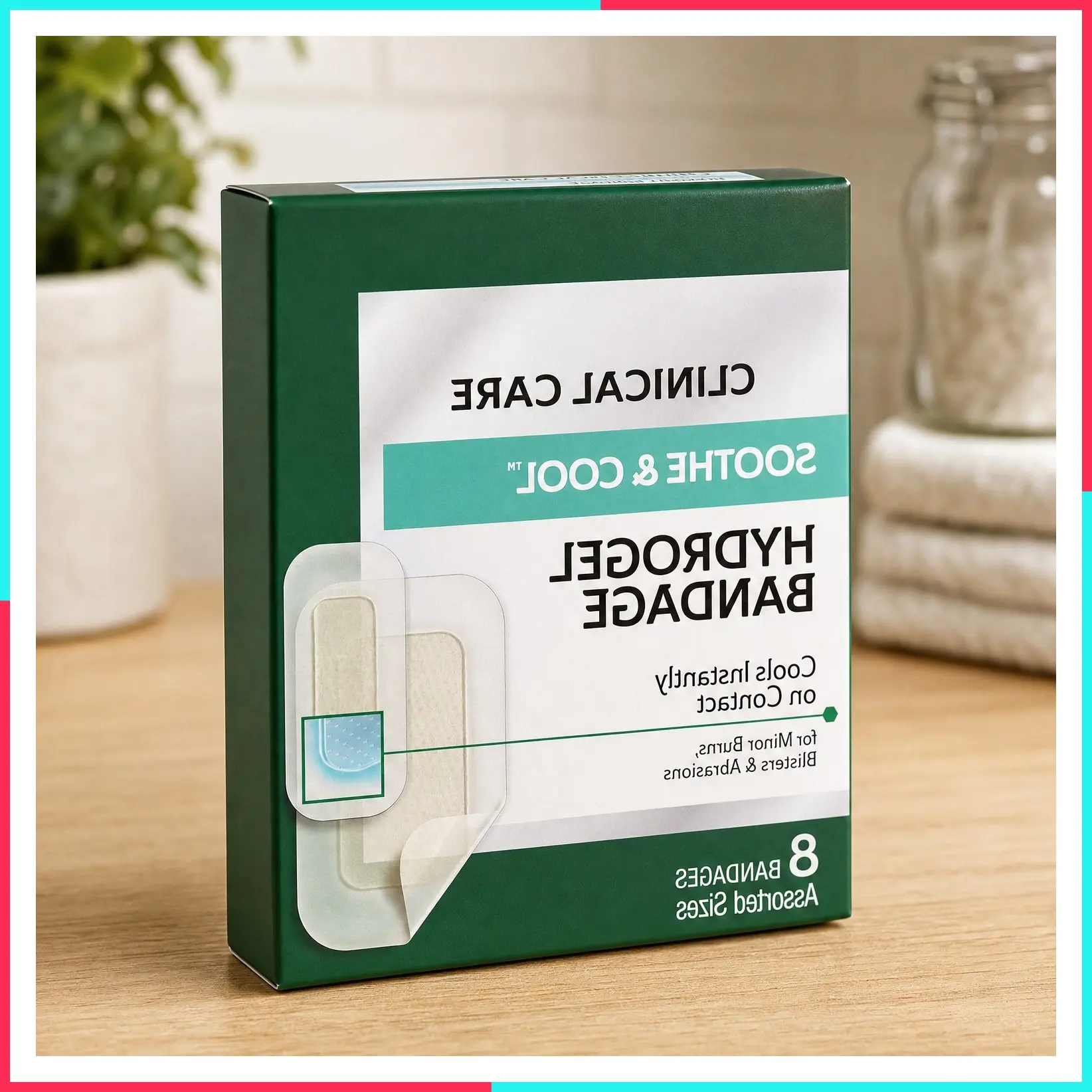 Soothe & Cool Clear Waterproof Hydrogel Bandages, Assorted Sizes