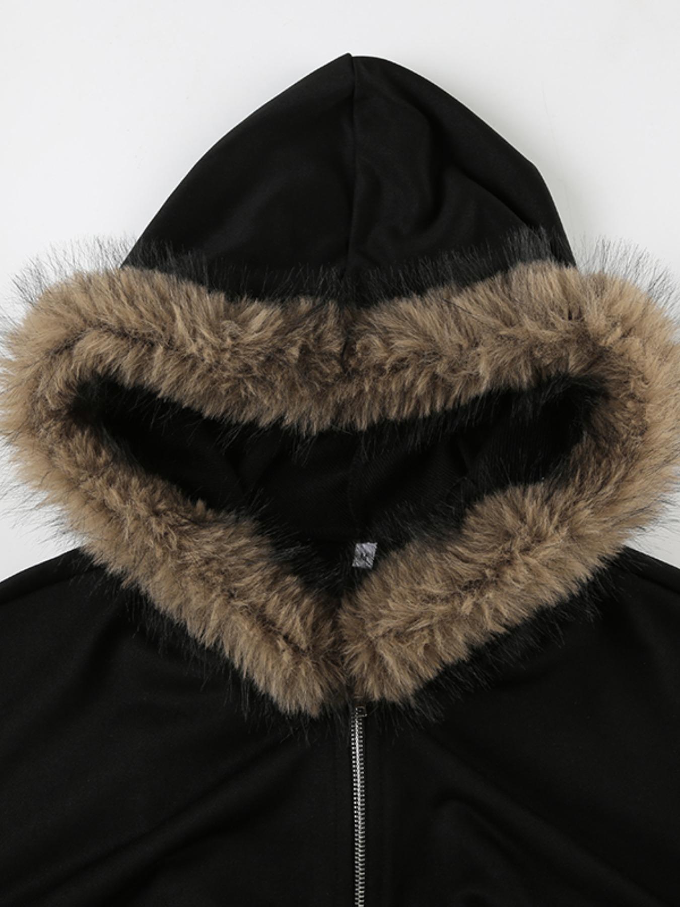 Women's Zip Up Tight Hoodie Jacket, Street Fashion Casual Long Sleeve Outerwear for Daily Outdoor Wear, Women Clothing for Fall & Winter