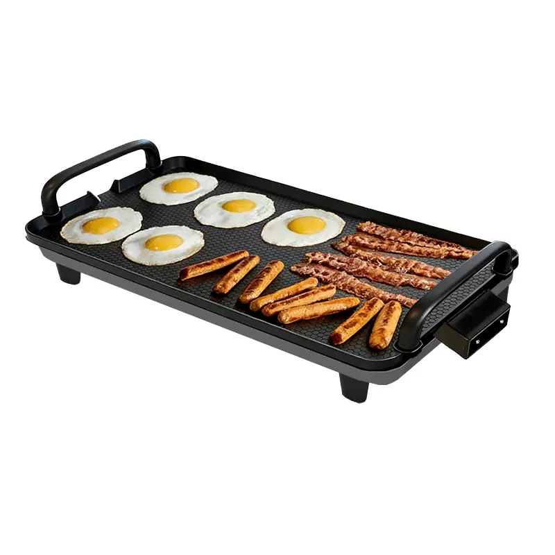 [Ideal Gift] Non-Stick Electric Grill & Griddle |     Indoor BBQ Plate Grill Steaks, Oysters, And Skewers Simultaneously |     Features Adjustable Temperature Control & Drip Tray |     Ideal For Camping, Outdoor Trips, Family Gatherings, And Father's Day