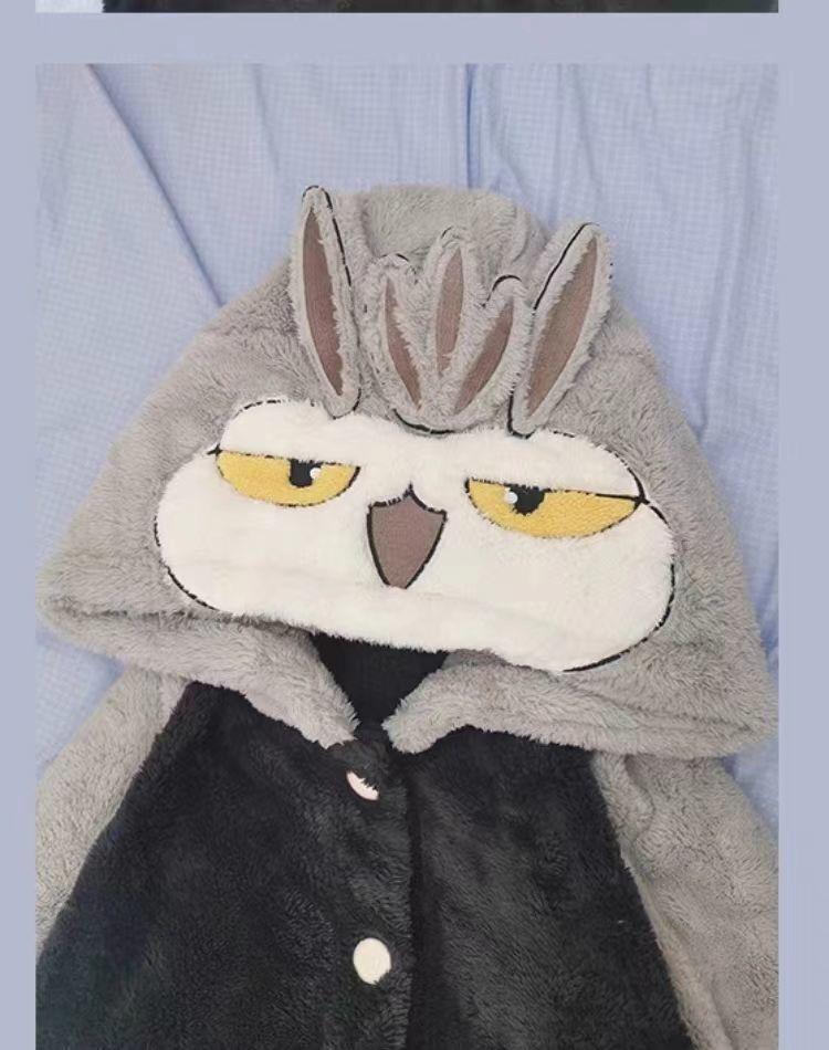 Haikyuu!! Pajamas Kageyama Tobio Hinata Shouyou Cosplay Robe And Pants Soft Cute Thickened Coral Velvet Warm Couple Homewear