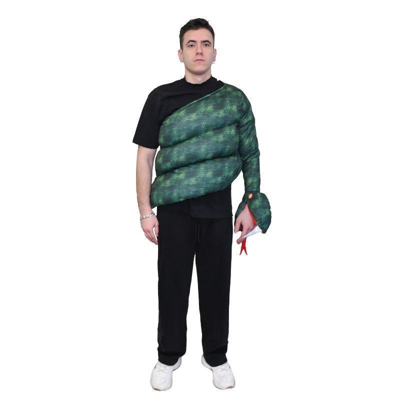 Halloween Snake Themed Cosplay Costume, Funny Python & Cobra Animal Outfit for Party & Stage Show