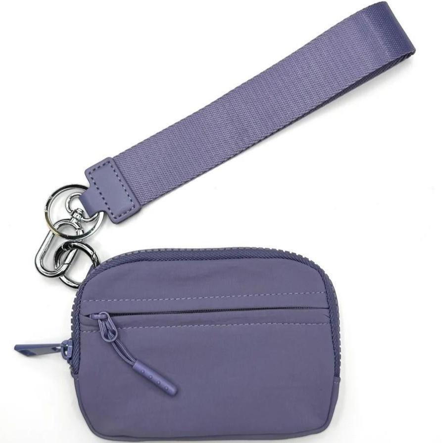 Waterproof Nylon Wristlet for Women - Multi-Functional Coin/Card Holder with Keychain & Zipper, Compact Everyday Accessory Elegant Stylish Purse Handheld Bag Purse