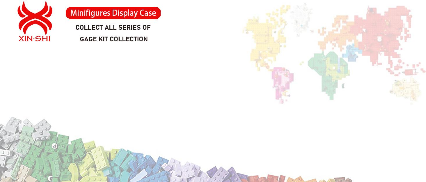 SUNDAY MIRTH Display Case for Minifigure Action Figures Blocks, Display Box Storage for Lego Minifigures, Suitable for Lego Lovers, Black