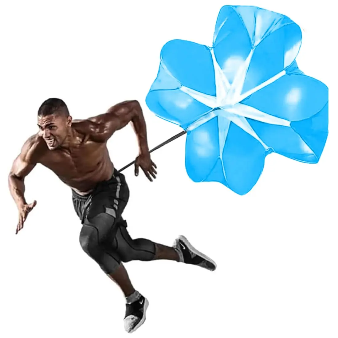 Running resistance parachute, speed training resistance parachute, track and field explosive power trainer, football sprint strength training parachute, portable fitness training equipment, running sprint resistance training parachute