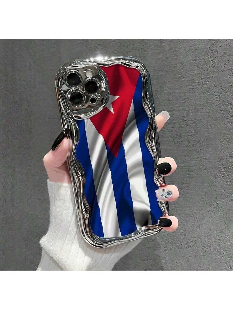Cuban Flag Mobile Phone Case, Designed With Vibrant Colors And A Star Emblem, Suitable for iPhone17/iPhone17 air/iPhone17 pro/iPhone17 pro max/16 Pro Max/15 Pro Max/14 Pro Max/13 Pro Max/12 Pro Max/11 Pro Max , Compatible With Samsung Galaxy Series A54/A5