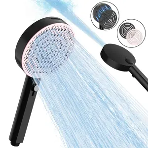 7 Spray Modes High Pressure Handheld Shower Head with Power Wash Jet, Magnetic Replaceable Panel Rain Shower Head, Anti-Clog Large Panel Shower Sprayer for Bathroom Pet Cleaning Toilet Rinsing
