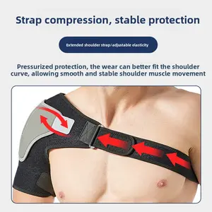 Adjustable compression shoulder support - anti-sprain, posture correction, and fitness shoulder strap for one shoulder support