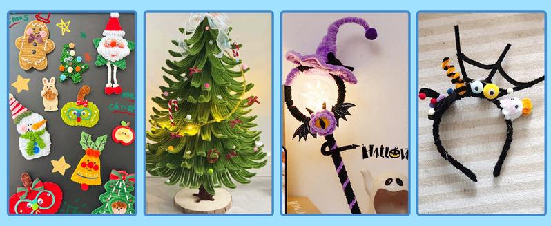 200 Pcs Pipe Cleaners, Creative Chenille Stems Pipe Cleaners Craft, Fuzzy Pipe Cleaners Bulk  Crafts, DIY Pipe Cleaner  Home Arts and Crafts Decorations Supplies for