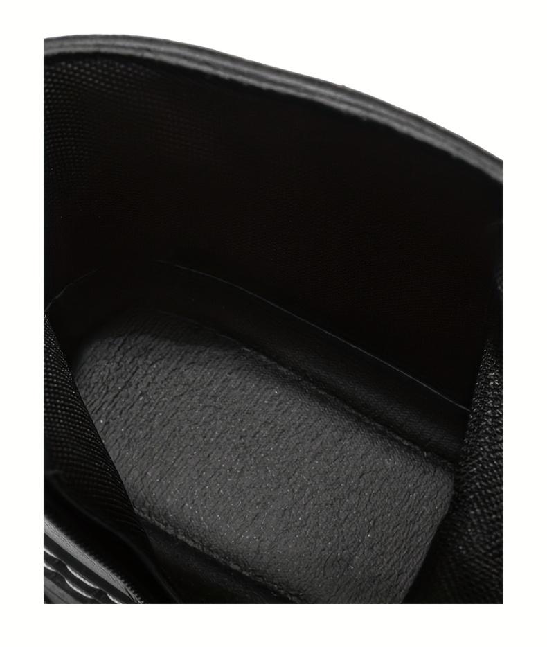 Four Seasons Fashion Trendy Men'S Black Boots Mid-Top Lace-Up Men'S Boots