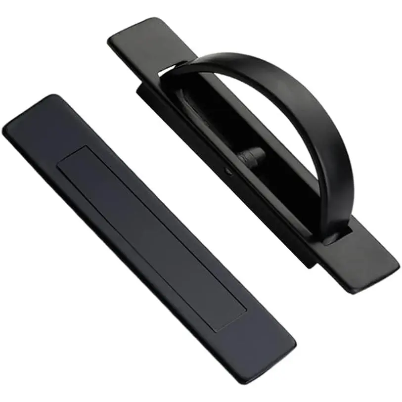 2-Pcs Sleek Zinc Alloy Concealed Design Invisible Cabinet Drawer Handles - 180° Rotating Hidden Grips - Concealed Hardware for Cabinets, Tatami, Wardrobes