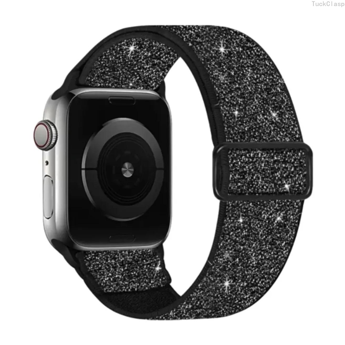 Elastic Nylon Solo Loop Apple Watch Band, Adjustable Strap for Series 3–7 & SE (38–45mm), Comfortable Lightweight Replacement for Everyday & Spring Wear