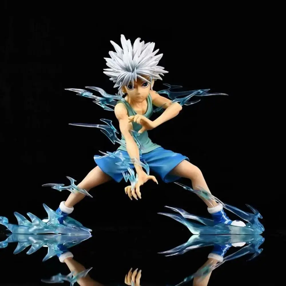 Anime Hunter×Hunter Killua Zoldyck Fighting PVC Action Figure Collectible Model Doll Toy 19CM