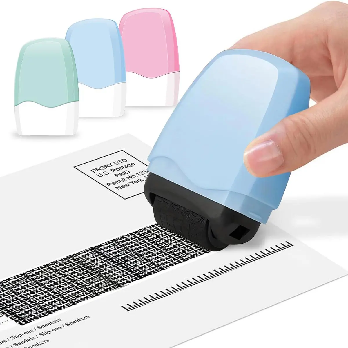 Identity Theft Protection Roller Stamp, Confidential, Privacy Roller Stamp Information Blocker for ID Account Data Address Security, Office Supplies