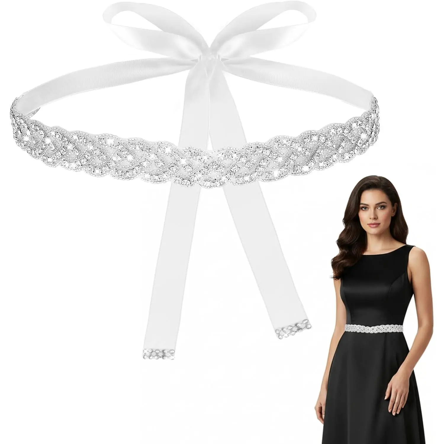 Bridal Rhinestone Wedding  Belt wedding dress belt  Belts Handcrafted Glitter Ribbon Belts