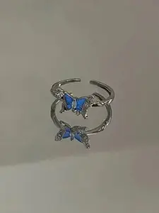 Dreamy Butterfly Couple Rings, Stackable Finger Rings, Lightweight Luxury Design, Perfect Gift, Fashion Accessories, Elegant Everyday Ring, Bohemian Stackable Rings, Suitable for Any Occasion
