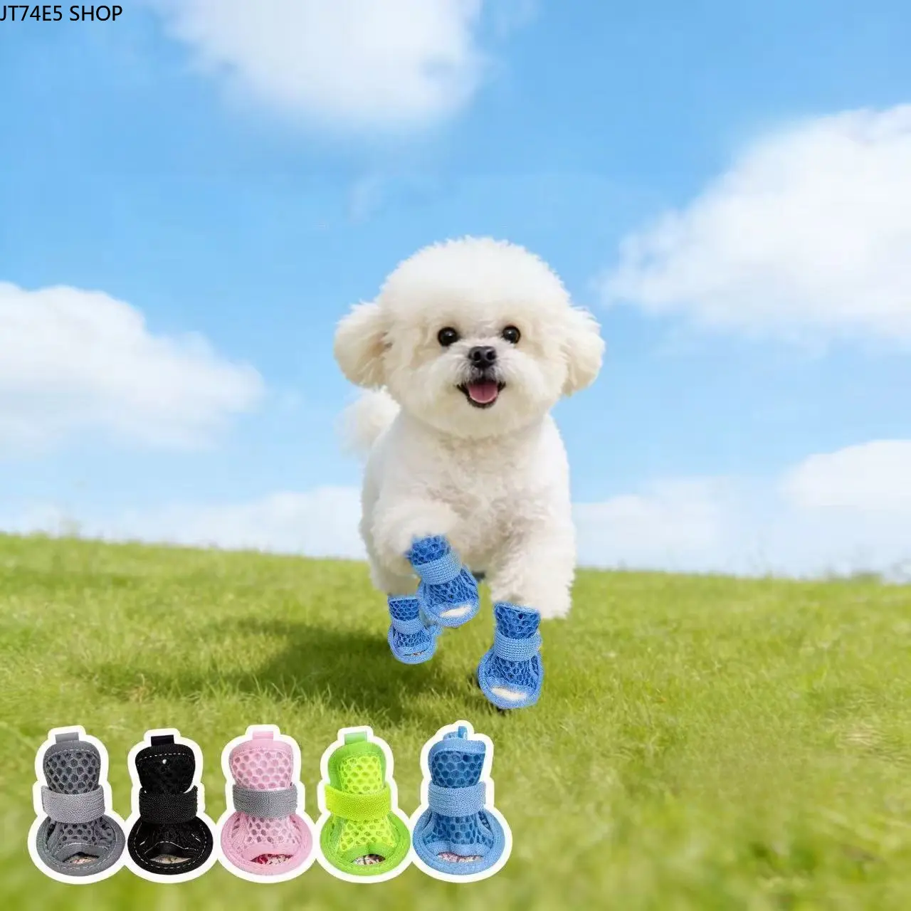 Pet Sandals Dog Summer Breathable Out Shoes Teddy West Highland Small and Medium Dogs Elastic Straps Don't Restrain Feet