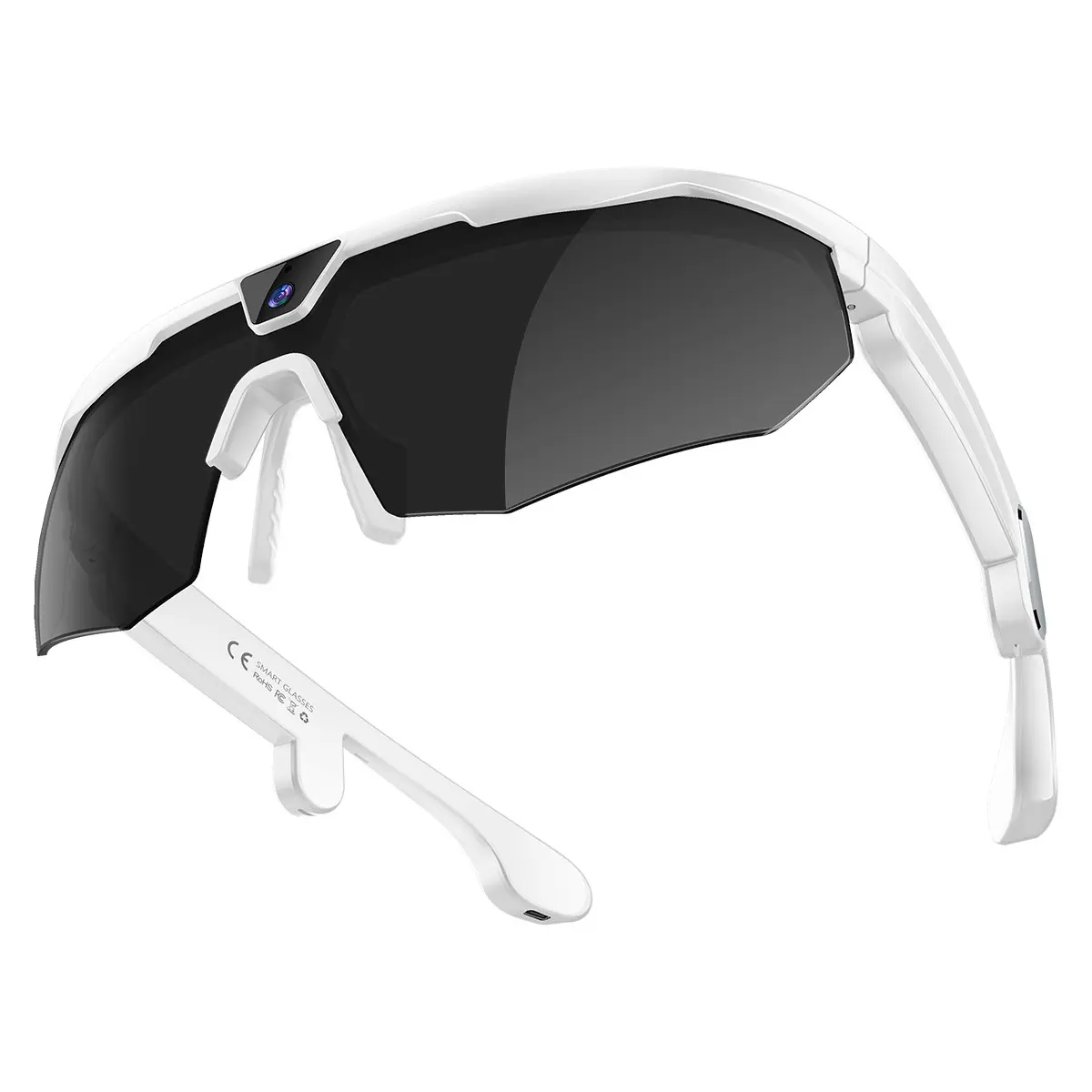 AI Smart Cycling Goggles, 8MP Camera, Real-Time Translation, Bluetooth-compatible, Waterproof, Anti-Shake, Ideal for Outdoor Activities, AI Camera Glasses, Smart Glasses for Cycling