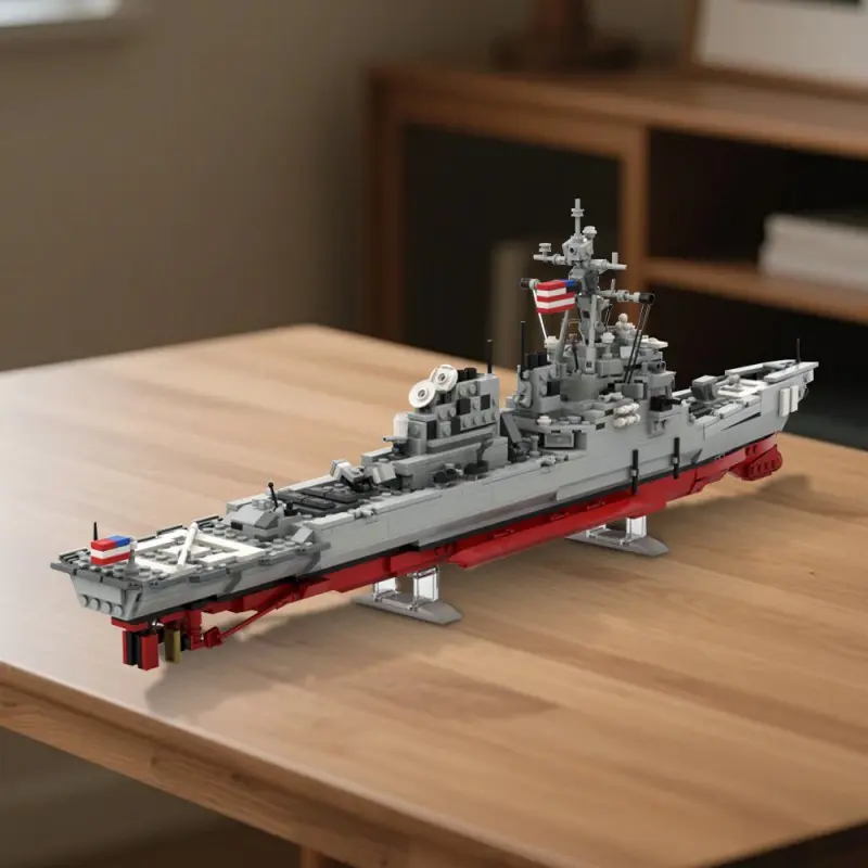 Building Set of 1060pcs for The DDG 51 Arleigh Burke Flight I Destroyer, Perfect for Adult Fans of Naval Warfare And Military Memorabilia