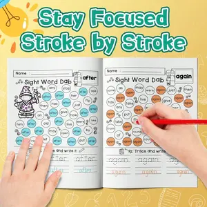 Word Practice Activity Workbook – Color-and-Learn Pages with Spelling, Tracing, Word Building and Picture Clues, Mixed Exercise Types for Daily Practice, Builds Vocabulary, Phonics Awareness, Handwriting and Focus