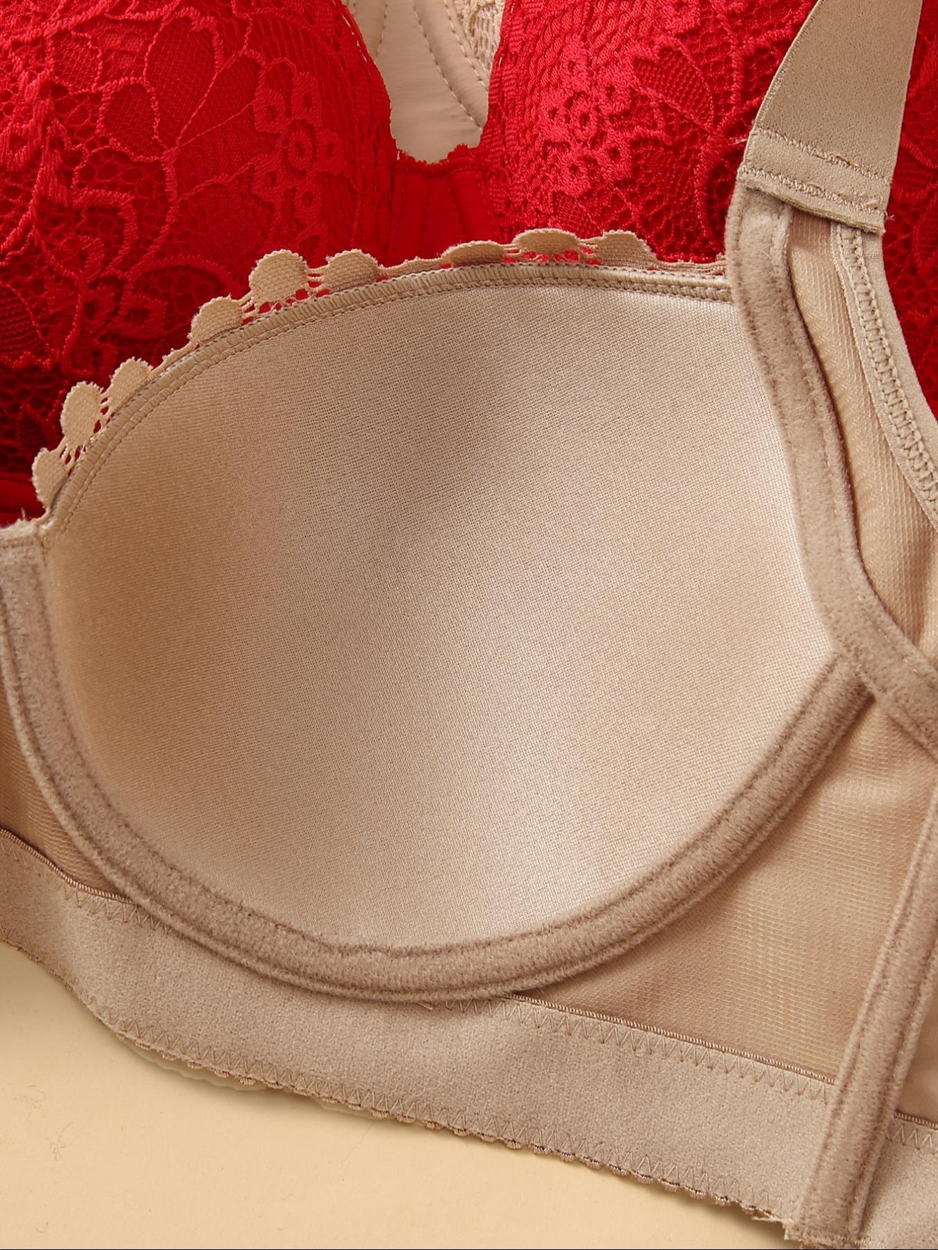 Women's Solid Color Push Up Bra, Comfortable Breathable Adjustable Strap Bra, Soft Lingerie for All Seasons, Soft Comfy Bra