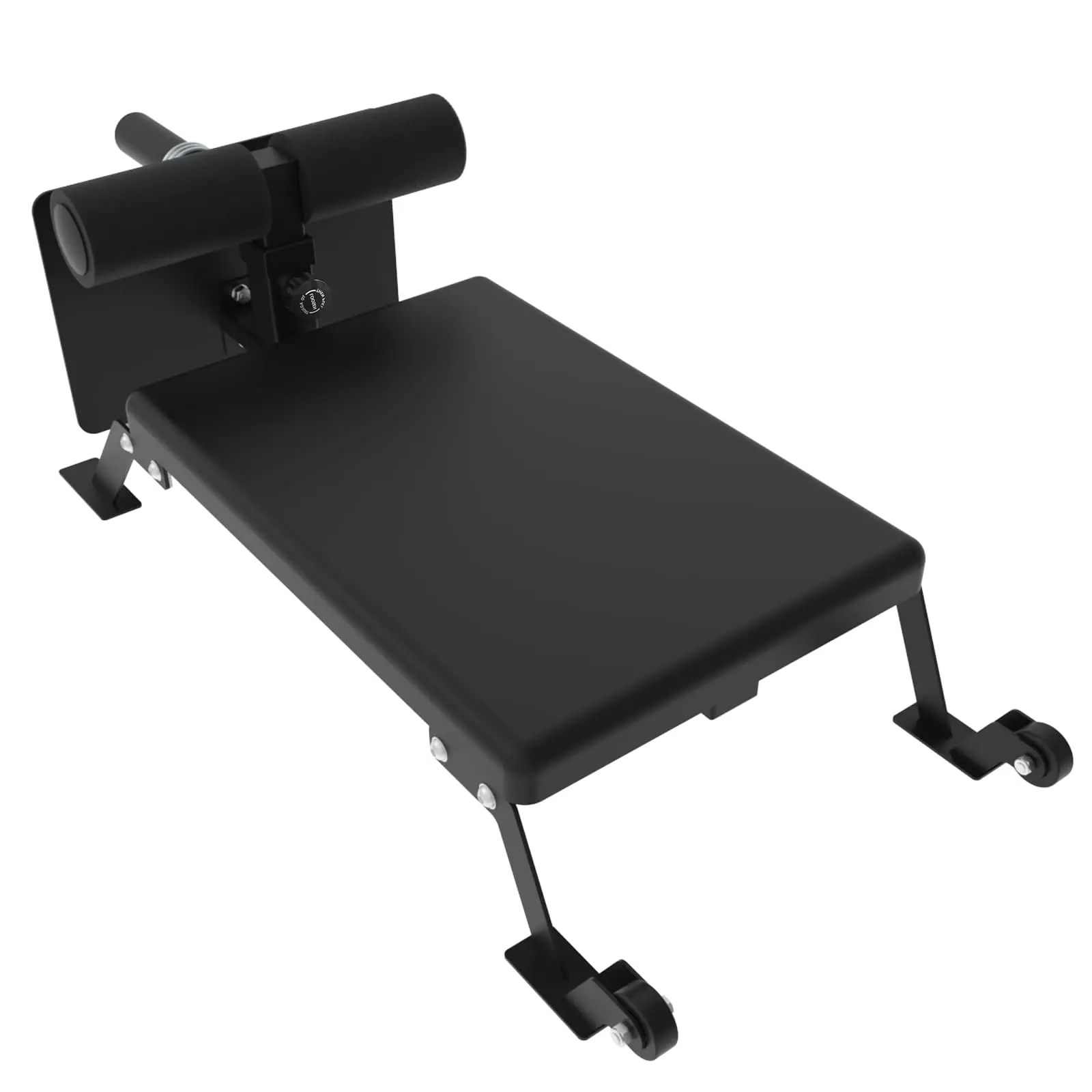 Nordic Hamstring Curl Machine, Adjustable Glute Bridge Bench for Home Gym, 450lbs Capacity Steel Frame, Foldable Leg Curl Device with Weight Plate Adapter, Strength Training Equipment for Legs & Glutes