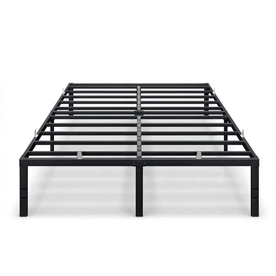 VASAGLE Heavy‑Duty Metal Platform Bed Frame, 16‑Inch Height, Mattress Retainers Included, Under‑Bed Storage Space, No Box Spring Needed, Easy Setup, 550‑1100 Lbs Weight Capacity, Twin/Full/Queen/King Size