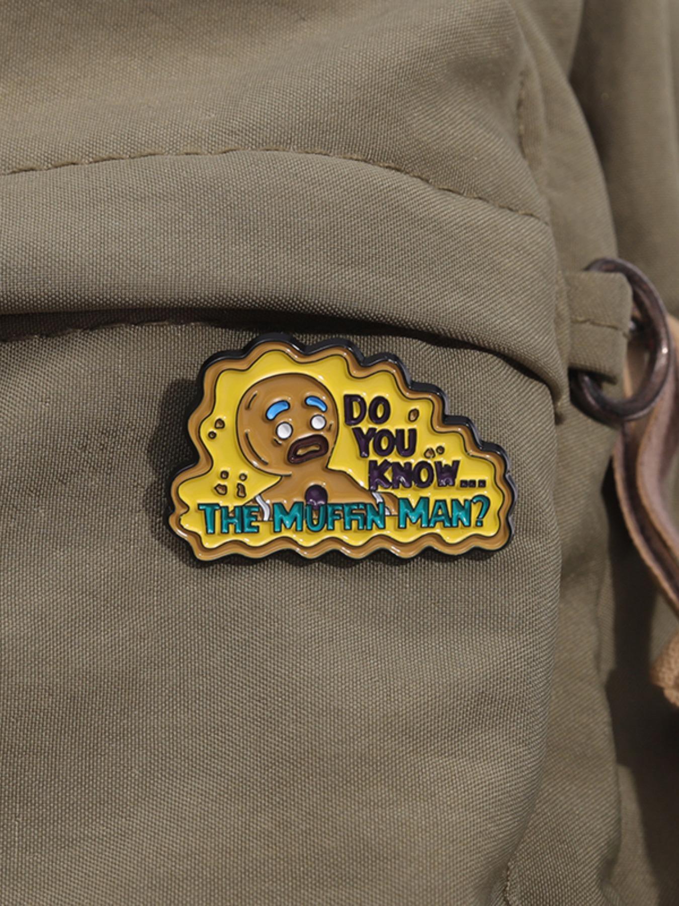 Cartoon Sad Gingerbread Man Design Brooch, Cute Letter Pattern Enamel Pin Suitable for Backpacks, Jeans, Scarves, Hats Decoration, Casual Alloy Jewelry for Men & Women