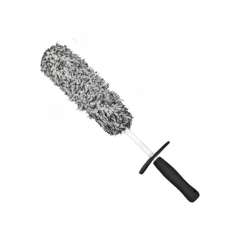 Car Wash Brush Plush Premium Wheels Brush, Non-Slip Handle, Easy to Clean Rims & Spokes, Wheel Barrel Cleaning Mitt, Car Detailing Brushes, Car Detailing Tools