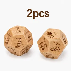 Date Night Dice for Couples, Beech Wooden Decision Dice Game, Fun Gift for Husband Wife Boyfriend Girlfriend, Anniversary Birthday Gift