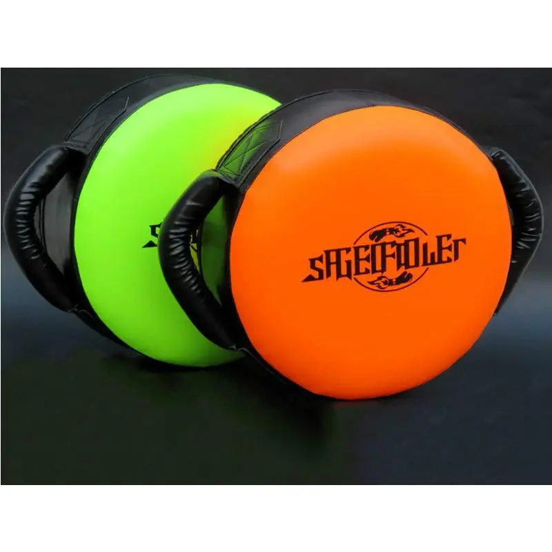 35x35cm PU Leather Impact-Absorbent Round Shield Target for Boxing, Muay Thai Power Training