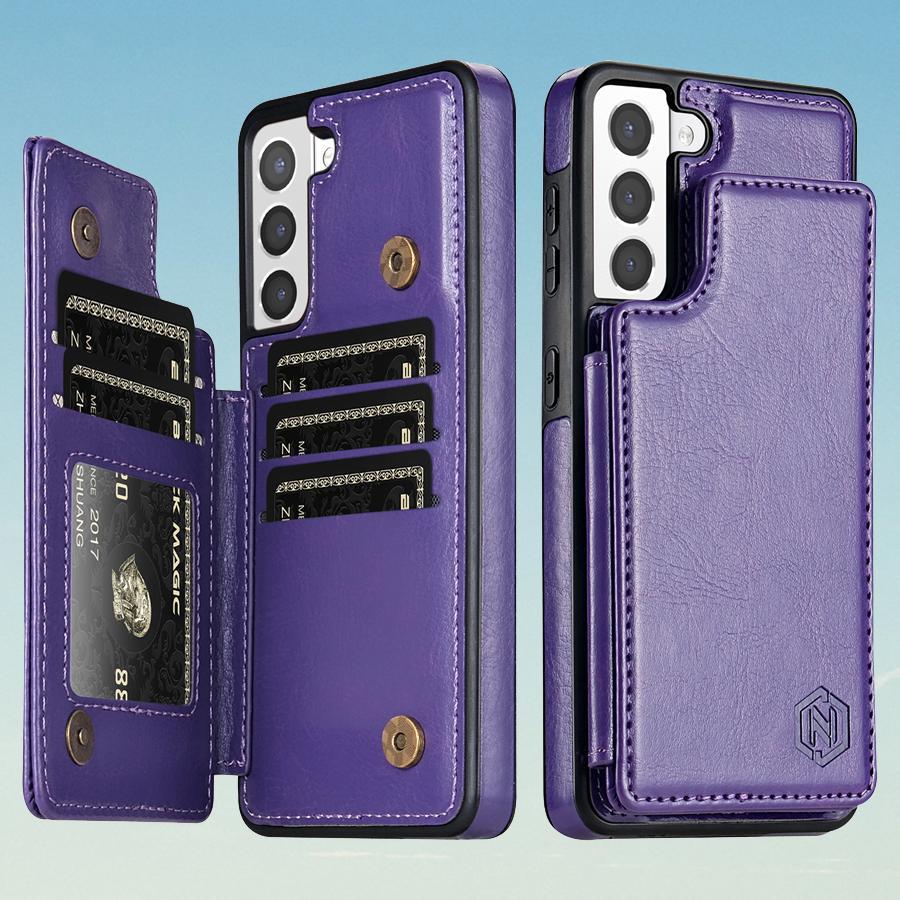 Wallet RFID Blocking Layer Protect Anti-Theft Magnetic Leather Case For Samsung Galaxy A15 A16 A17 A26 A35 A36 A53 A54 A55 A56