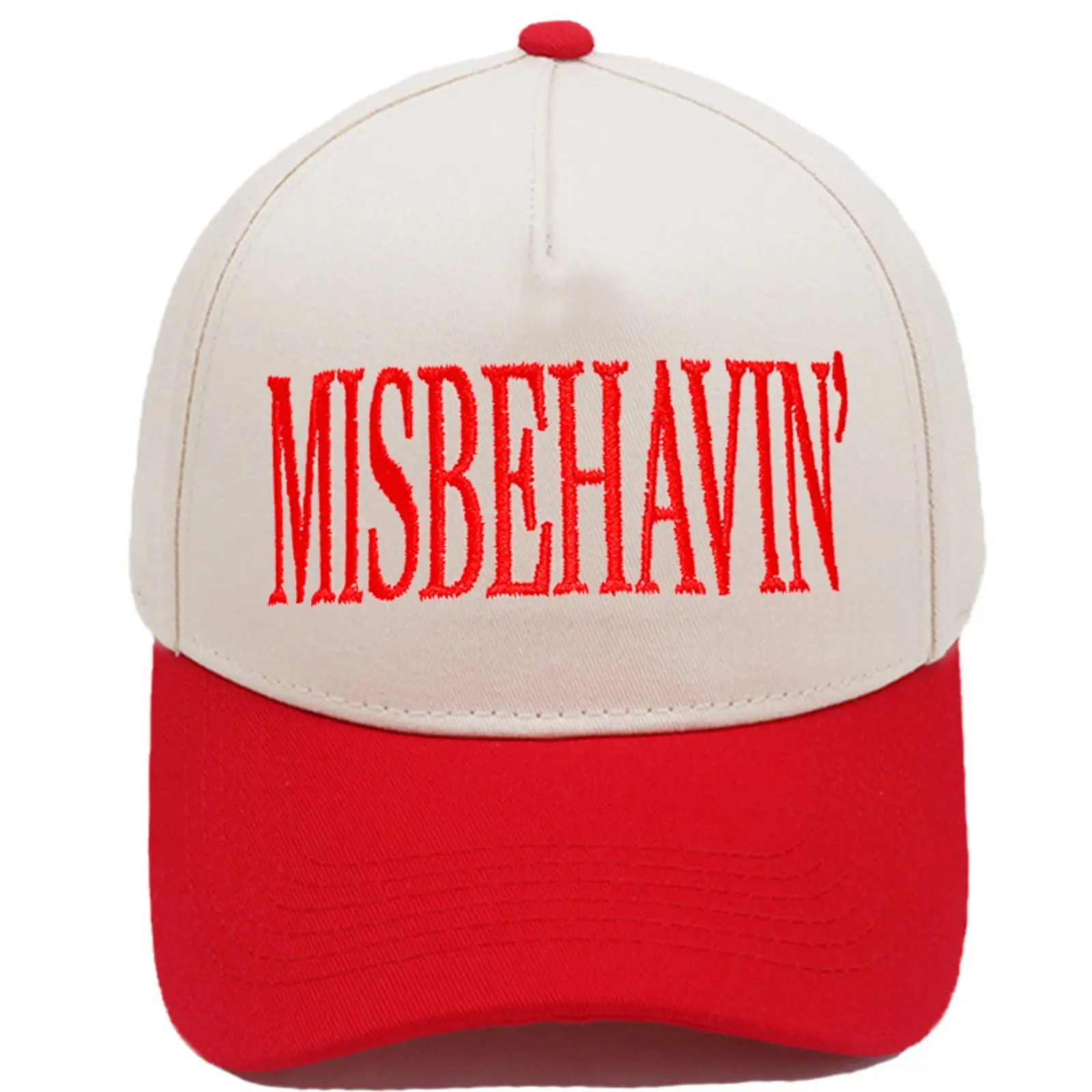 Funny Misbehavin' Baseball Cap for Women Retro Embroidered Trucker Hat Aesthetic Country Music Concert Sun Visor for Summer Party Daily Travel, Accessories For Women, Hats For Women