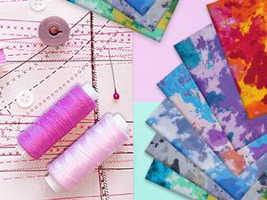 20’’ x 20’’ Cotton Fat Quarters Bundles 6 Options, Fat Quarter Squares for Quilting Sewing Crafting, Patchwork,, 6 Pack(Tie Dye)